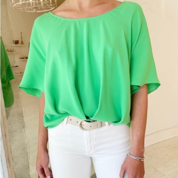 Trina Turk Amour Green Blouse MSRP $198​ - Picture 6 of 6